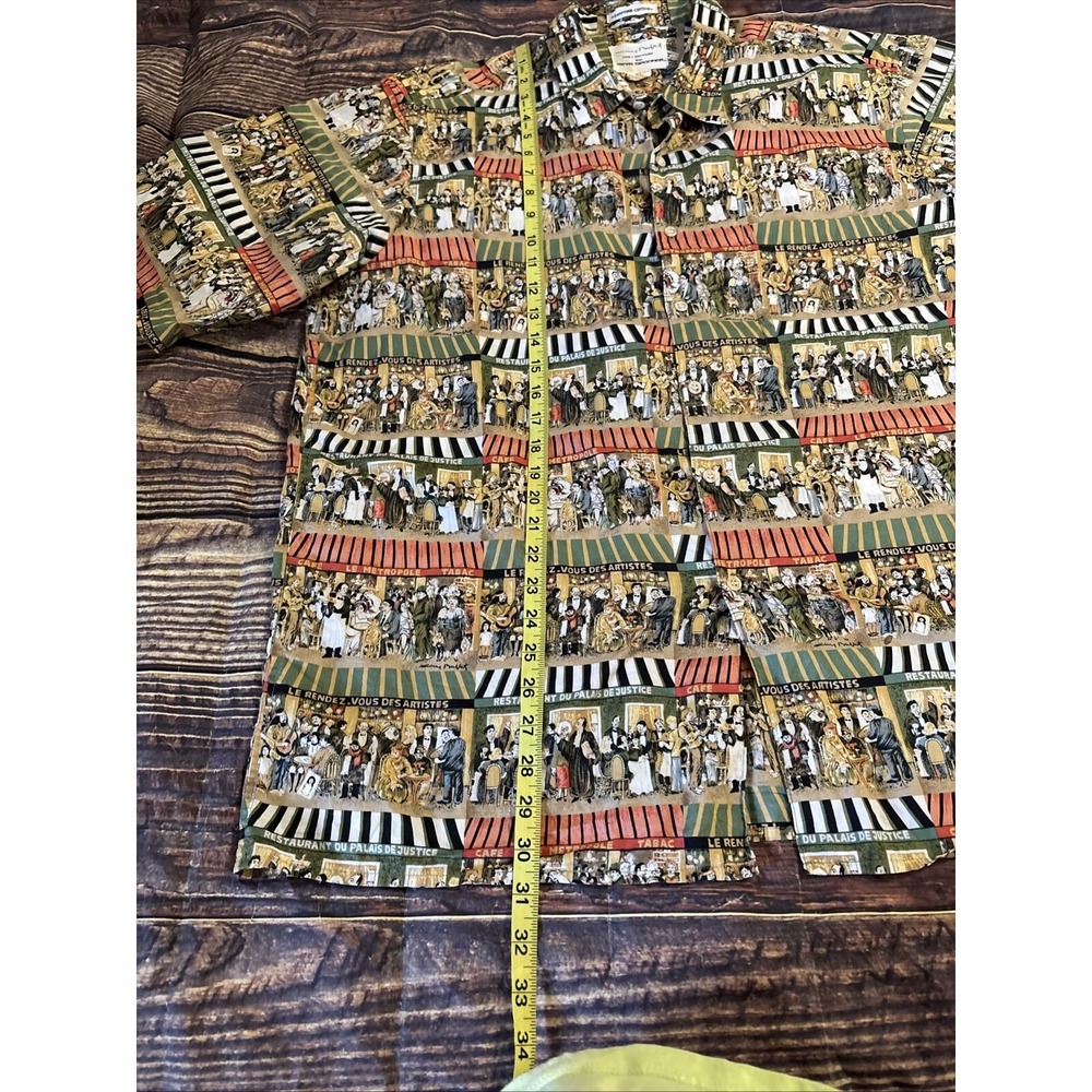 VTG Reyn Spooner Guy Buffet Egyptian Cotton Cafe Le Metropole Button Up Size XL - Picture 7 of 8